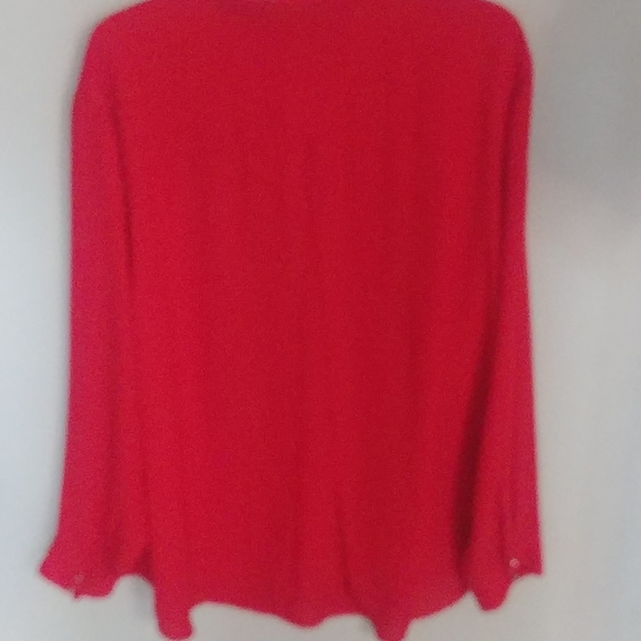 Laura Plus Ladies Button Sheer Blouse - Picture 5 of 11